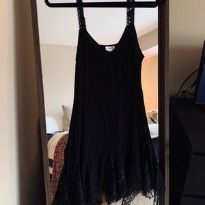 Free People Black Slip Dress